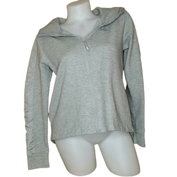 Nike Tops - Nike Gray Zip Up Hoodie Hi Lo Hem Size Small